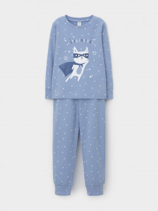Пижама для мальчика, артикул: К 1621, цвет: голубой - 2 фото