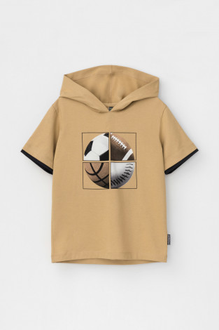 Футболка для мальчика, артикул: К 302305, цвет: коричневый - 2 фото