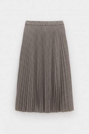 Юбки женские для мам, артикул: ЕВТ 7039, цвет: бежевый - 2 фото