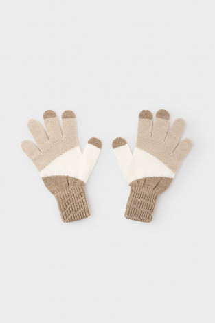Перчатки для девочки, артикул: КВ 10014, цвет: бежевый - 2 фото