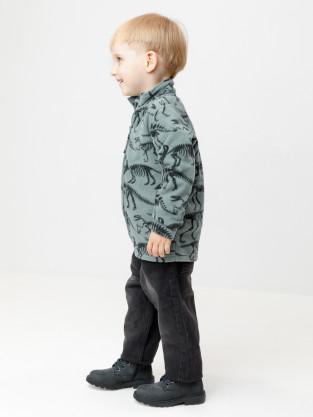 Куртка для мальчика, артикул: ФЛ 34025-1/н/49 ГР, цвет: хаки - 2 фото