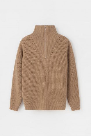 Джемперы женские для мам, артикул: ЕВ 30106/24ш, цвет: бежевый - 2 фото