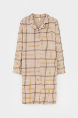 Халаты женские для мам, артикул: Е 50025, цвет: бежевый - 2 фото