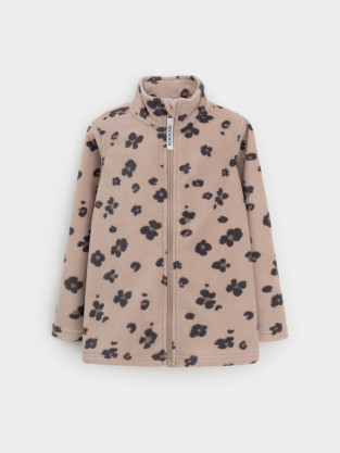 Куртка для девочки, артикул: ФЛ 34025/н/44 ГР, цвет: светло-бежевый - 2 фото