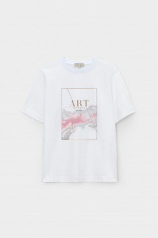 Футболки женские для мам, артикул: ЕВТ 3311, цвет: белый - 2 фото