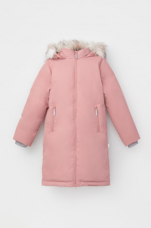 Пальто для девочки, артикул: ВК 34063/4 УЗГ, цвет: светло-розовый - 2 фото