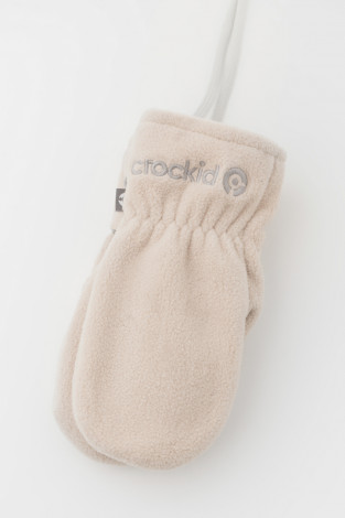 Рукавицы для девочки, артикул: ФЛ 10000/25/53 ГР, цвет: светло-бежевый - 2 фото