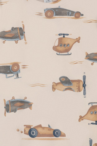 Пижама для мальчика, артикул: К 1552, цвет: бежевый - 2 фото