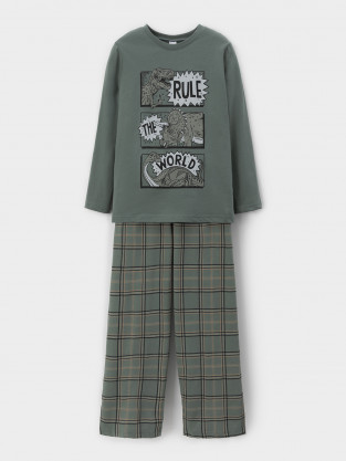 Пижама для мальчика, артикул: К 1600, цвет: зеленый - 2 фото