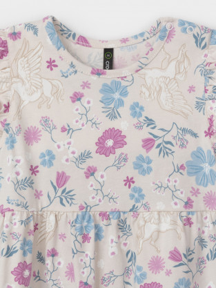 Полукомбинезон для девочки, артикул: КР 6462, цвет: светло-бежевый - 2 фото