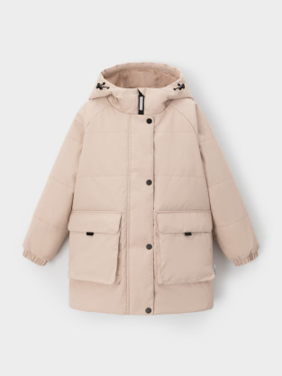 Куртка для девочки, артикул: ВК 32195/2 УЗГ, цвет: бежевый - 2 фото