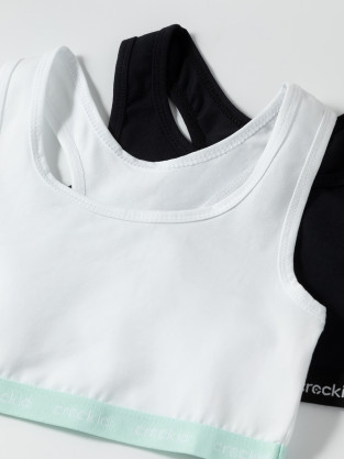 Майки для девочки, артикул: К 1198-2уп, цвет: белый - 2 фото