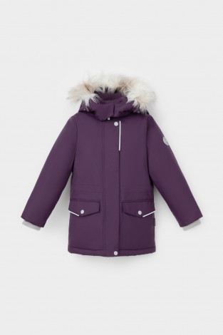 Куртка для девочки, артикул: ВК 38112/1 ГР, цвет: фиолетовый - 2 фото