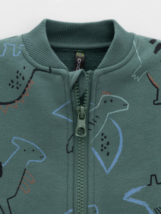 Жакет для мальчика, артикул: КР 302850, цвет: зеленый - 2 фото