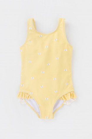 Купальник для девочки, артикул: ТК 16018/1н ФВ, цвет: желтый - 2 фото