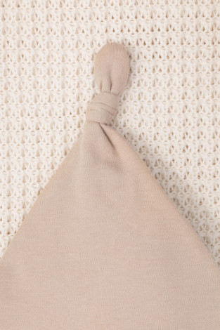 Шапочка ясельная для новорожденных, артикул: К 8036, цвет: светло-бежевый - 2 фото