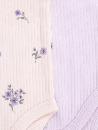 Боди для новорожденных, артикул: К 6554-2уп, цвет: фиолетовый - 2 фото