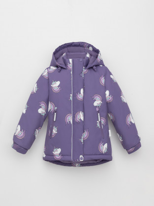Куртка для девочки, артикул: ВК 38095/н/6 Ал, цвет: фиолетовый - 2 фото