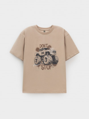 Футболка для мальчика, артикул: КР 302779, цвет: бежевый - 2 фото