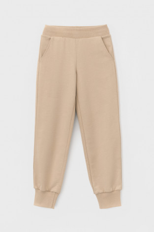 Брюки для девочки, артикул: КР 400669, цвет: бежевый - 2 фото