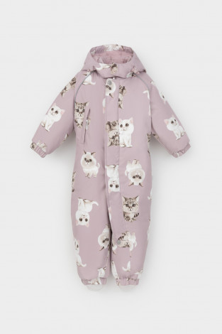 Комбинезоны утепленные для девочки, артикул: ВК 60117/н/1 ГР, цвет: светло-розовый - 2 фото