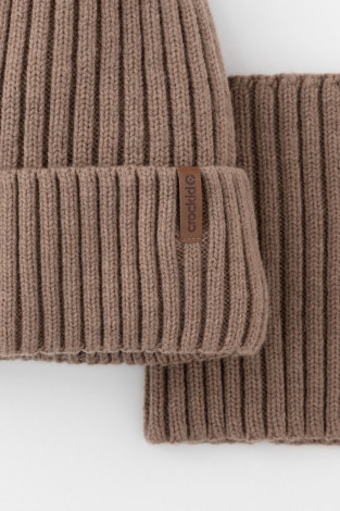 Комплекты вязаные, артикул: КВ 22015/ш, цвет: коричневый - 2 фото