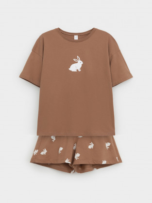 Пижама для девочки, артикул: МП 1658-1, цвет: кофейный - 2 фото