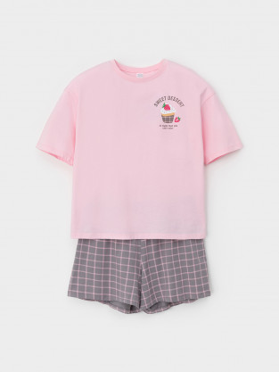 Пижама для девочки, артикул: МП 1658, цвет: светло-розовый - 2 фото