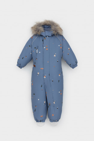 Комбинезоны утепленные для мальчика, артикул: ВК 60116/н/10 ГР, цвет: голубой - 2 фото