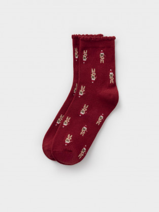 Носки для девочки, артикул: К 9675/3 ФВ, цвет: красный - 2 фото