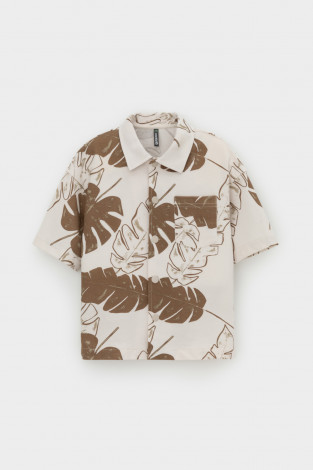 Рубашки для мальчика, артикул: КР 302731-1, цвет: бежевый - 2 фото