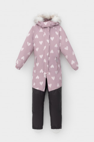 Комбинезоны утепленные для девочки, артикул: ВК 60120/н/1 ГР, цвет: фиолетовый - 2 фото