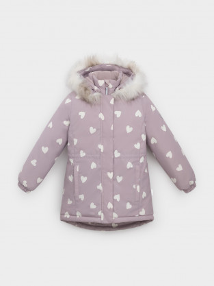 Куртка для девочки, артикул: ВК 38122/н/1 УЗГ, цвет: бежевый - 2 фото