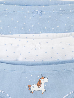 Трусы для девочки, артикул: К 1978-3уп, цвет: голубой - 2 фото