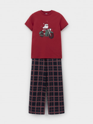 Пижама для мальчика, артикул: К 1599, цвет: красный - 2 фото