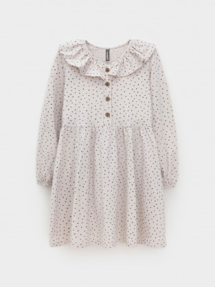 Платье для девочки, артикул: КР 5897, цвет: бежевый - 2 фото