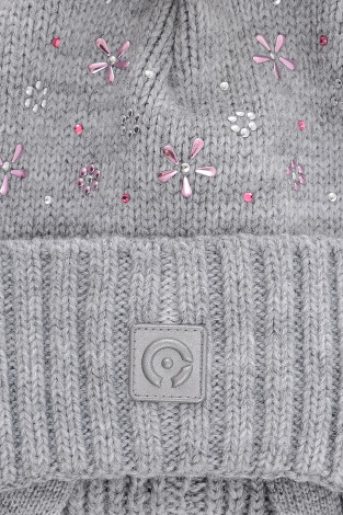 Шапка для девочки, артикул: КВ 20217/22ш, цвет: серый - 2 фото