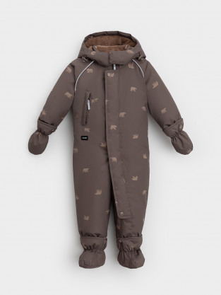 Комбинезоны утепленные для мальчика, артикул: ВК 60133/н/1 УЗГ, цвет: коричневый - 2 фото