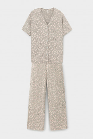 Комплекты для дома для мам, артикул: Е 20153, цвет: хаки - 2 фото