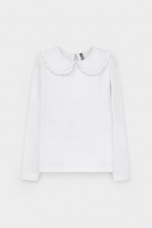 Блузка для девочки, артикул: К 302495, цвет: белый - 2 фото