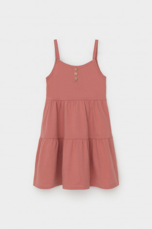 Сарафан для девочки, артикул: КР 5799-1, цвет: оранжевый - 2 фото