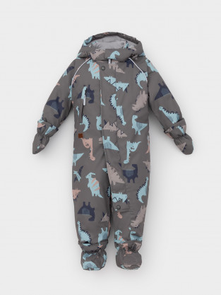 Комбинезоны утепленные для мальчика, артикул: ВК 60032/н/62 Ал, цвет: коричневый - 2 фото