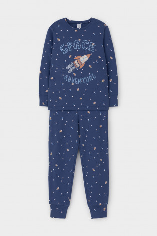 Пижама для мальчика, артикул: К 1621, цвет: темно-синий - 2 фото