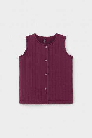 Жилеты для девочки, артикул: КР 302576, цвет: бордовый - 2 фото