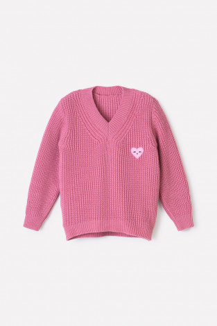 Джемпер для девочки, артикул: КВ 30118/ш, цвет: красный - 2 фото