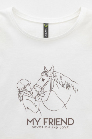 Футболка для девочки, артикул: КР 302752-1, цвет: сахар - 2 фото