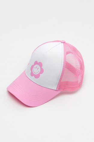 Кепка для девочки, артикул: ТК 80085, цвет: ярко-розовый - 2 фото