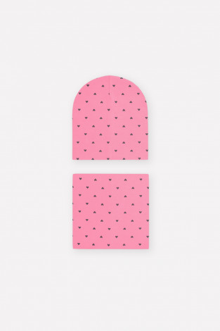 Шапка для девочки, артикул: К 8125, цвет: ярко-розовый - 2 фото