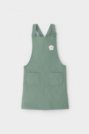 Сарафан для девочки, артикул: КР 5712, цвет: зеленый - 2 фото