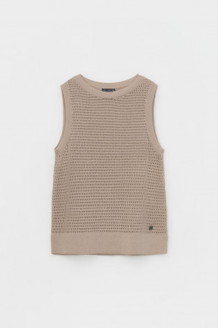 Майки женские для мам, артикул: ЕВ 30153, цвет: бежевый - 2 фото